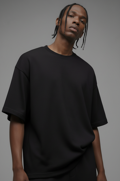 410 Oversized Fleece Tee - Black - image 1