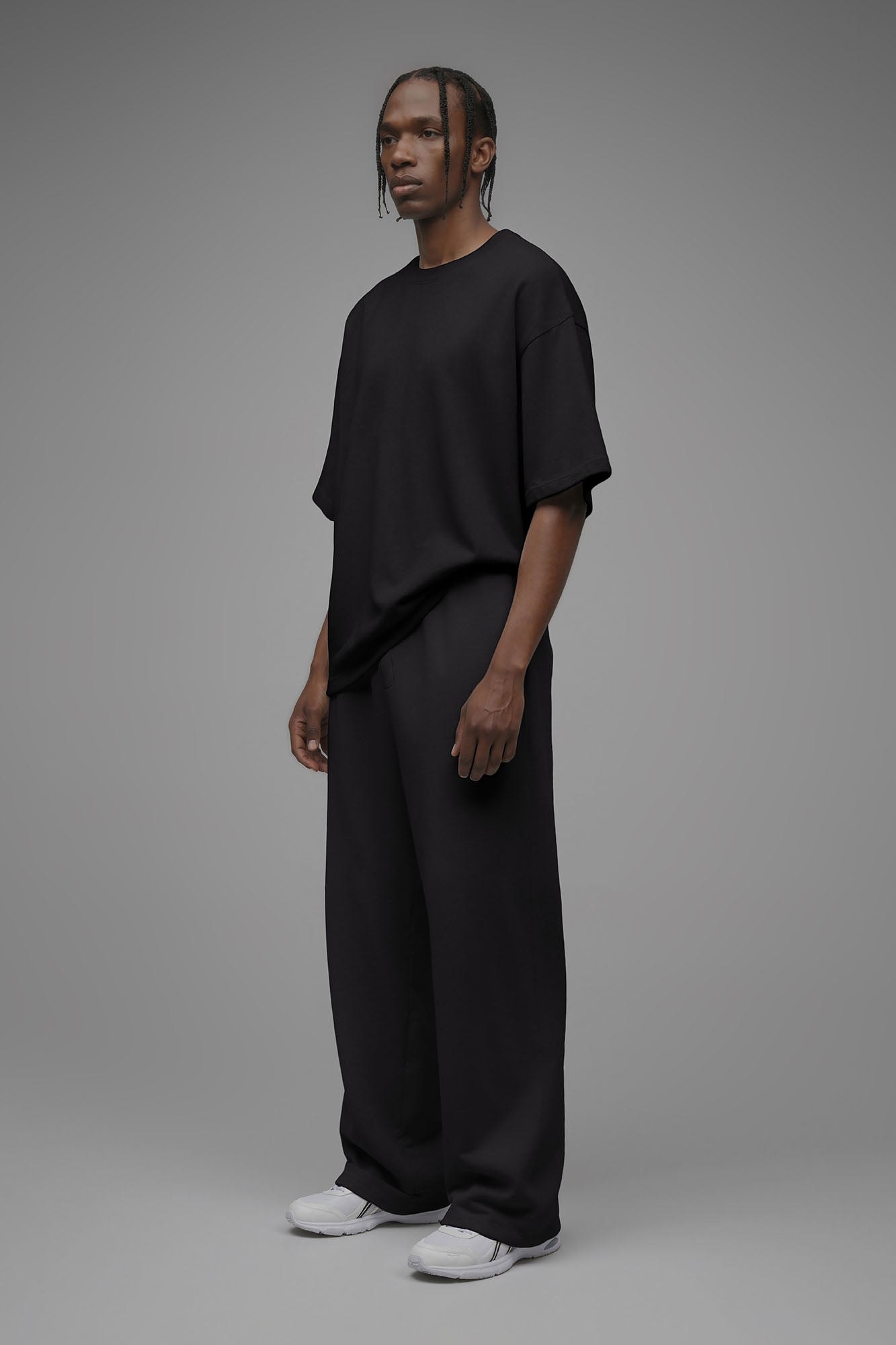 410 Oversized Fleece Tee - Black - image 3