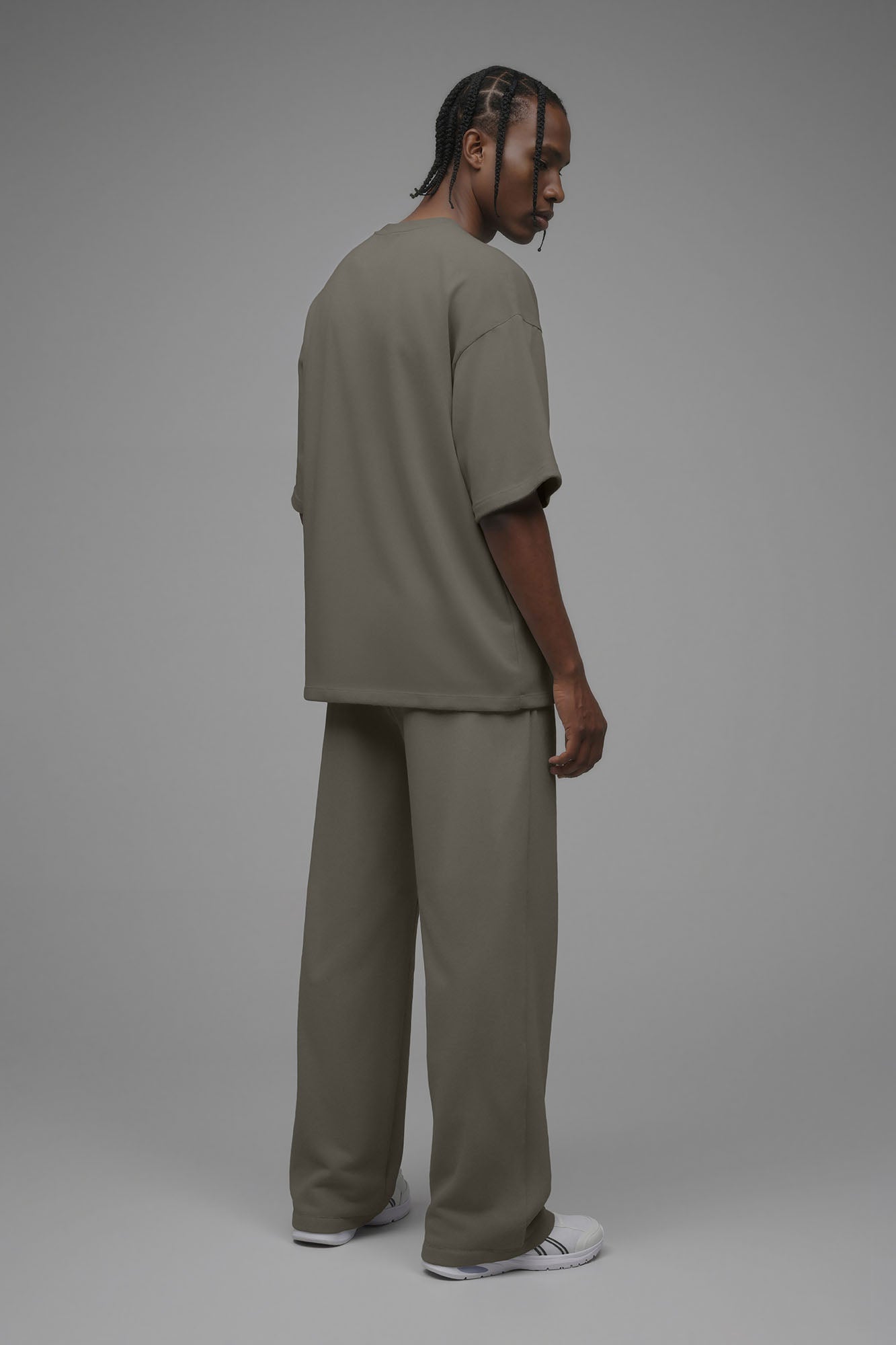 410 Oversized Fleece Tee - Moss Grey - image 4