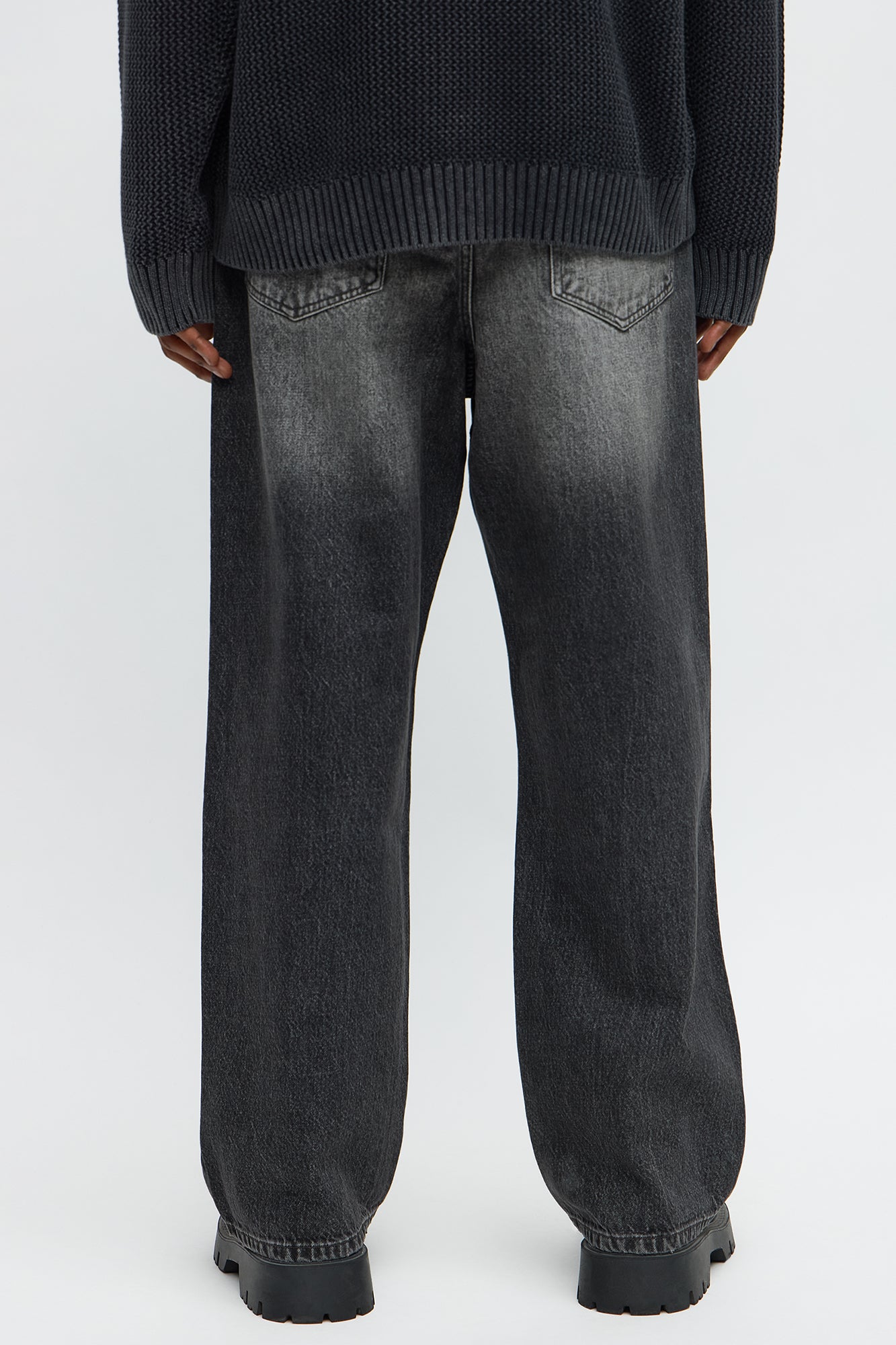Baggy Phantom Distressed Jean - Black Wash - image 3