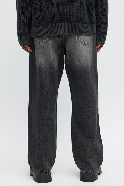 Baggy Phantom Distressed Jean - Black Wash - image 3