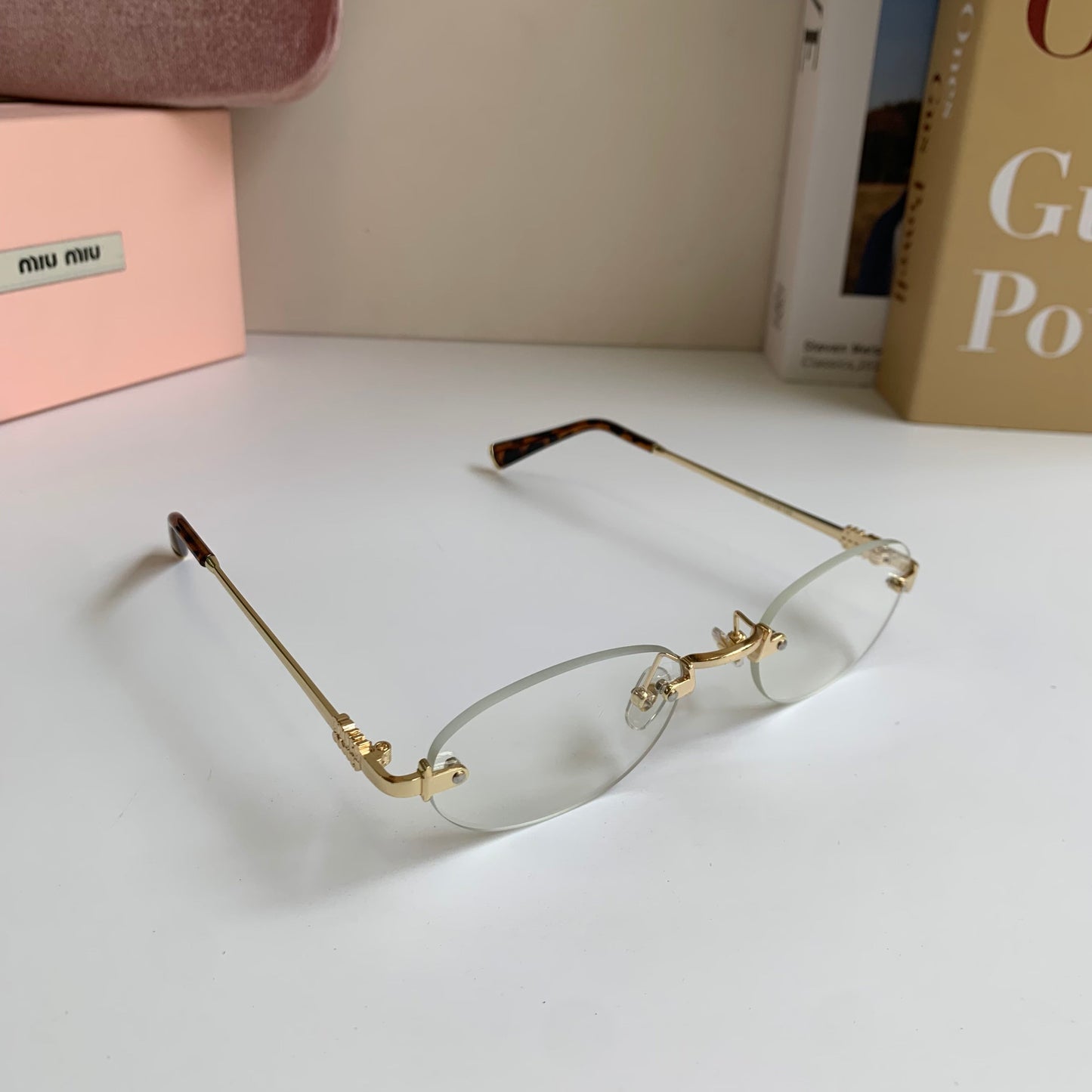 Miu Miu 2026 Oval Frame Glasses — Women's Minimalist Eyewear