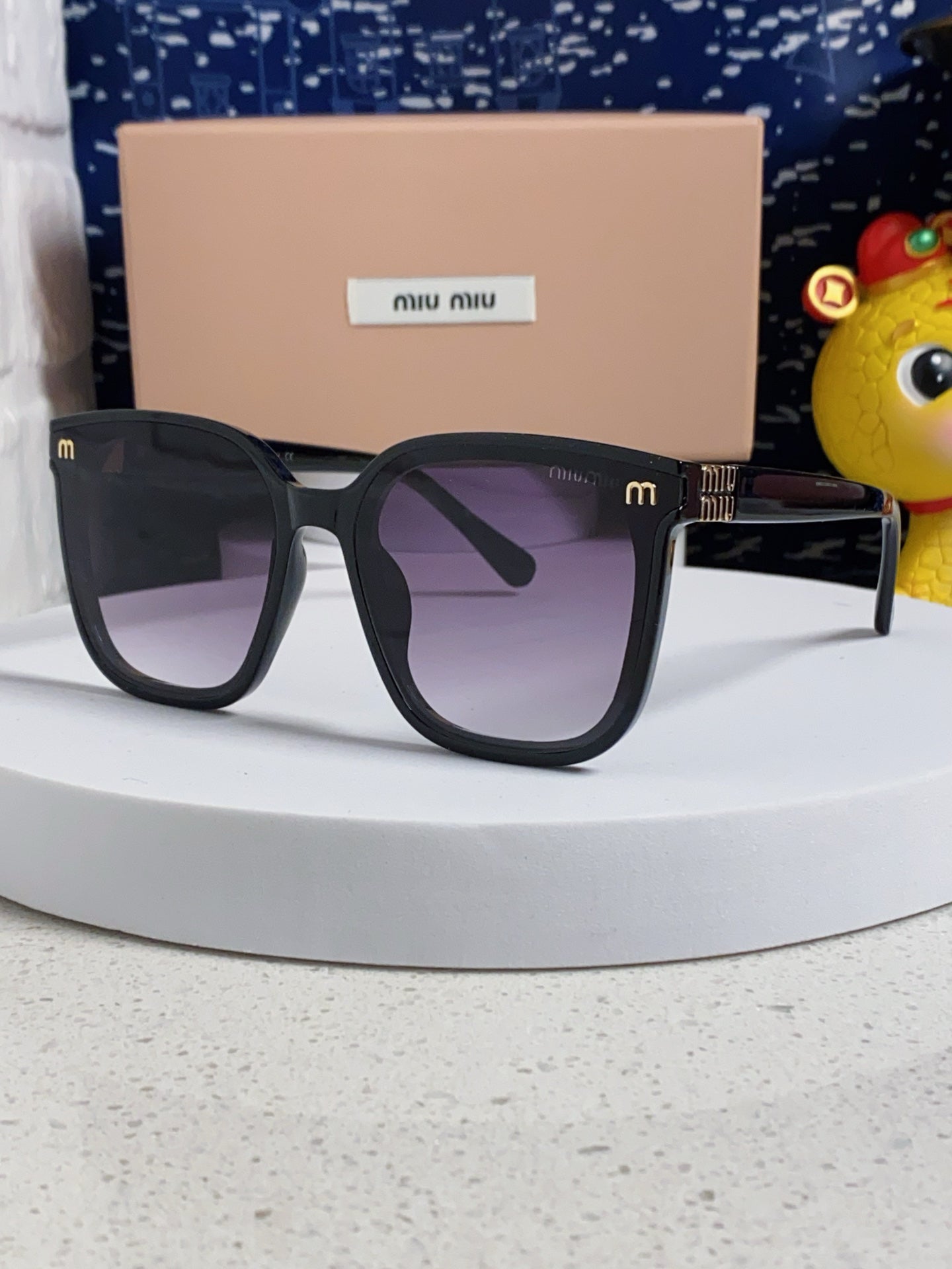 Miu Miu 2026 Acetate & Metal Square Frame Glasses — Women's Korean Style Eyewear