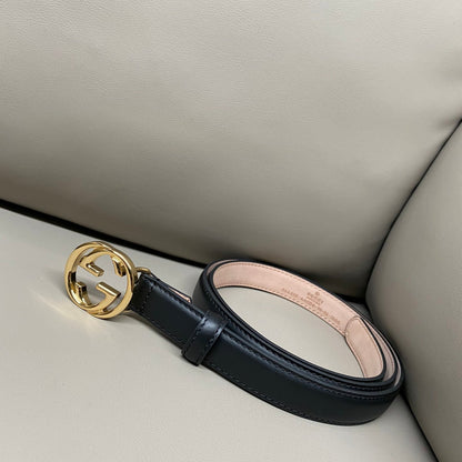 Gucci Women's Leather Belt — Classic GG Buckle