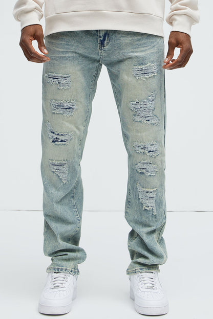 Can't Be Distressed Slim Jeans - Acid Wash Blue - image 2