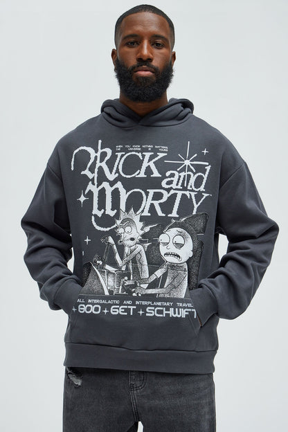 Rick And Morty Schwifty Hoodie - Charcoal - image 1