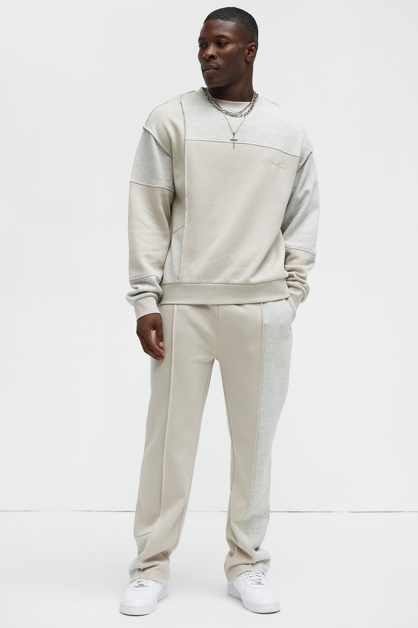 Block The Fear Crewneck Sweatshirt - Grey - image 2