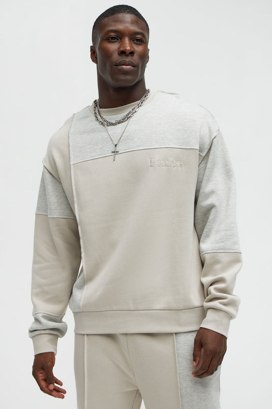 Block The Fear Crewneck Sweatshirt - Grey - image 1