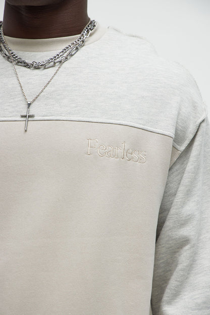 Block The Fear Crewneck Sweatshirt - Grey - image 4