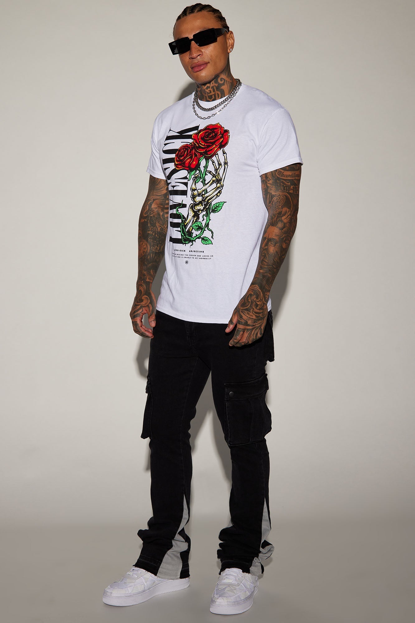 Carried Cargo Stacked Skinny Flared Jeans - Black - image 2