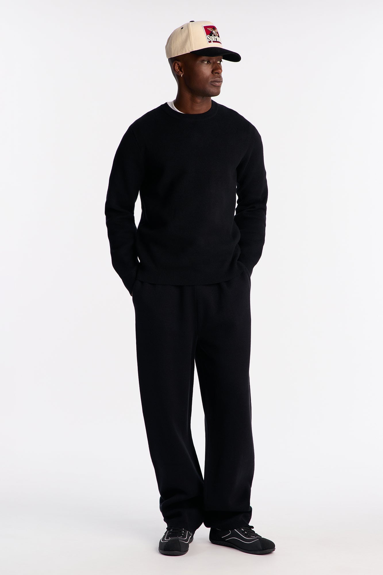 Recline Sweater Knit Crewneck - Black - image 2