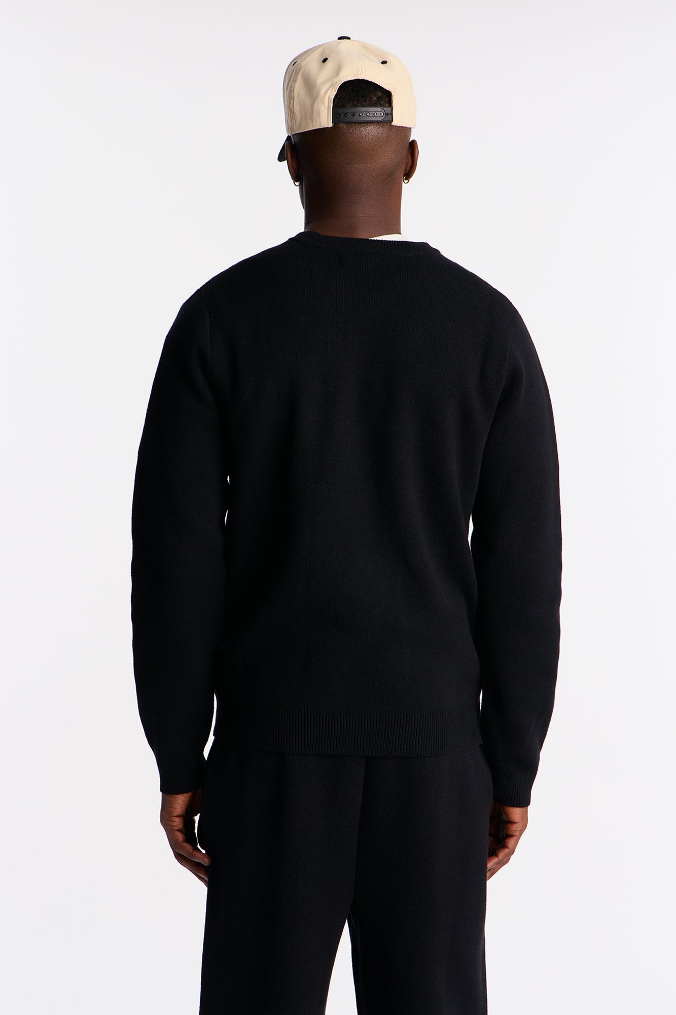 Recline Sweater Knit Crewneck - Black - image 3