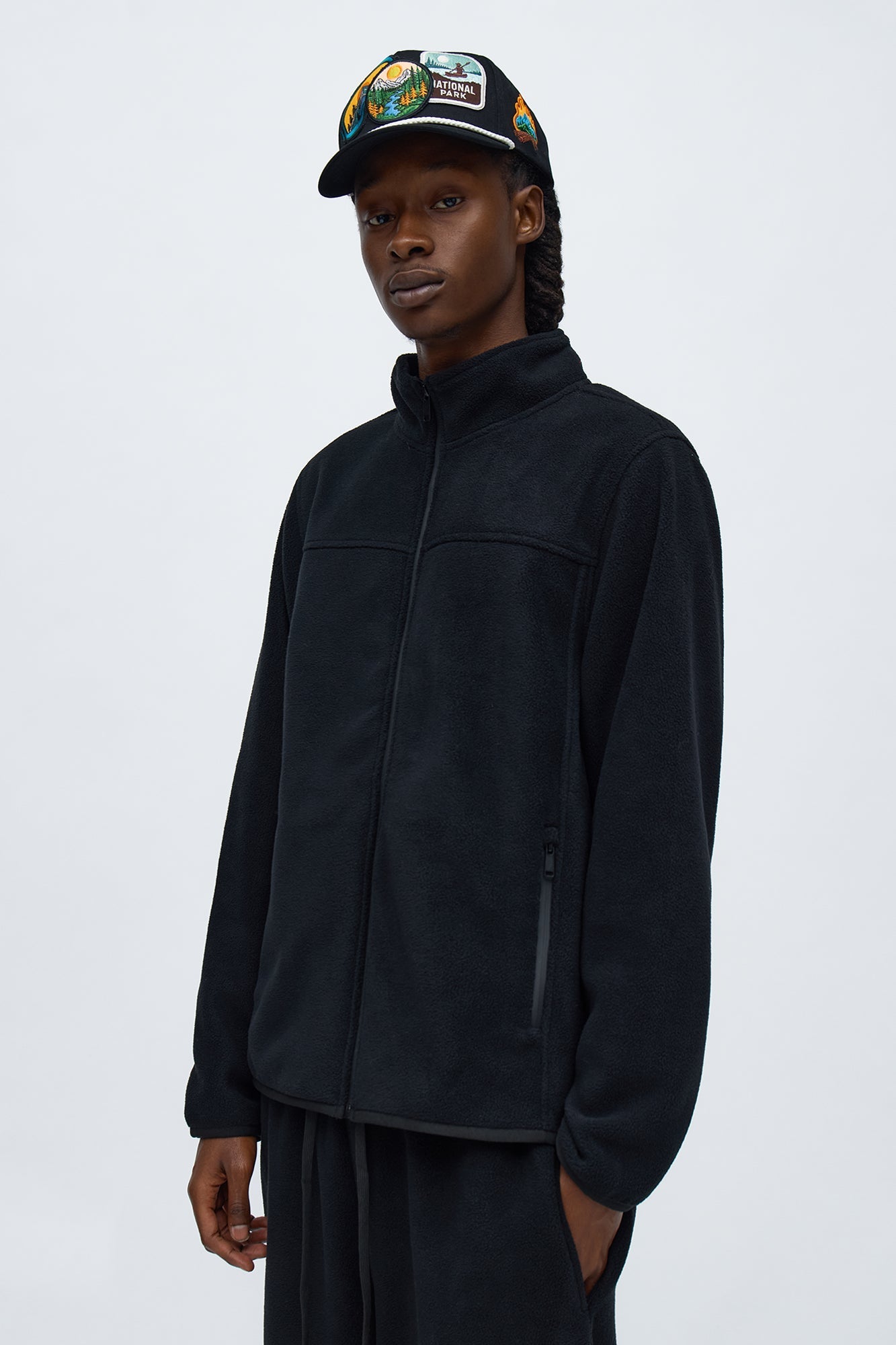 Core Microfleece Zip Jacket - Black - image 3