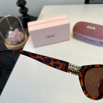 Miu Miu 2026 Acetate & Metal Cat-Eye Glasses — Women's Korean Style Eyewear