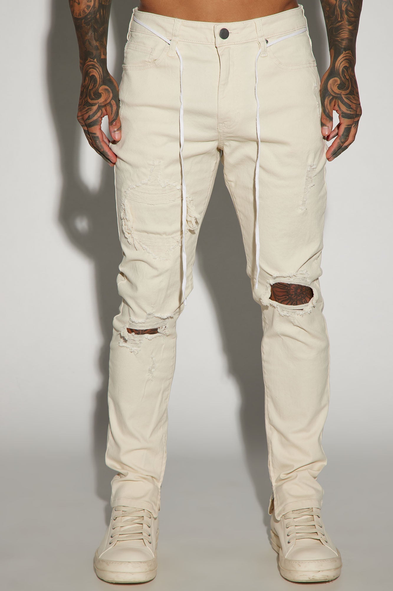 Point Of View Skinny Jeans - Off White - image 3