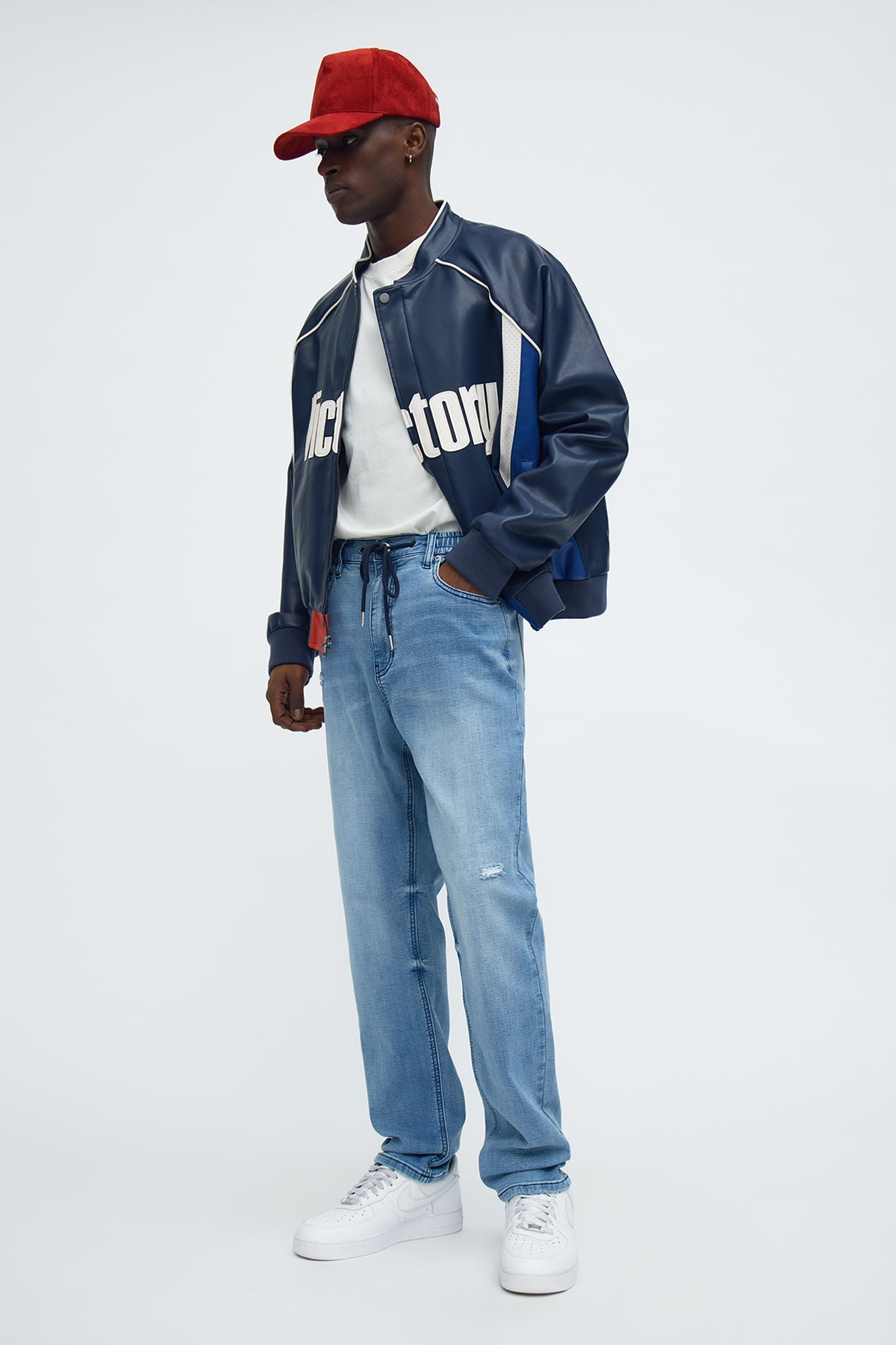 Slim E-Waist Knit Jean - Medium Blue Wash - image 2