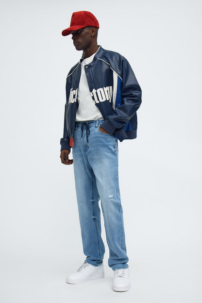 Slim E-Waist Knit Jean - Medium Blue Wash - image 2
