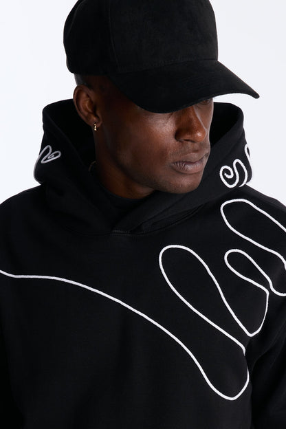 Lasso Embroidery Hoodie - Black - image 4
