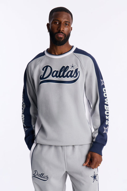 Cowboys Wave Rider Crewneck Sweatshirt - Grey - image 1