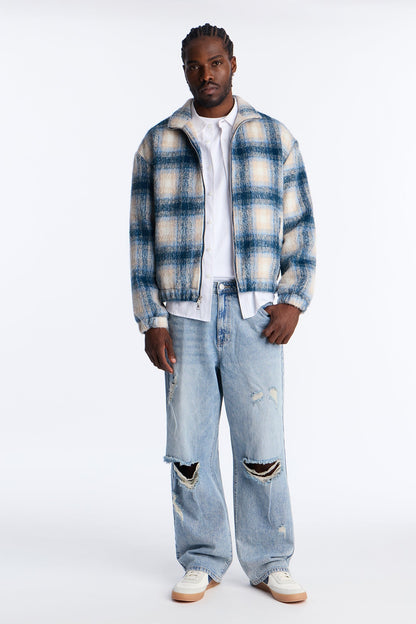 Baggy On The Grind Destroyed Jean - Light Blue Wash - image 2