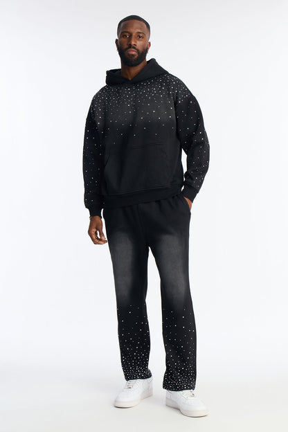 Run Them Rhinestones Oversized Hoodie - Black - image 2