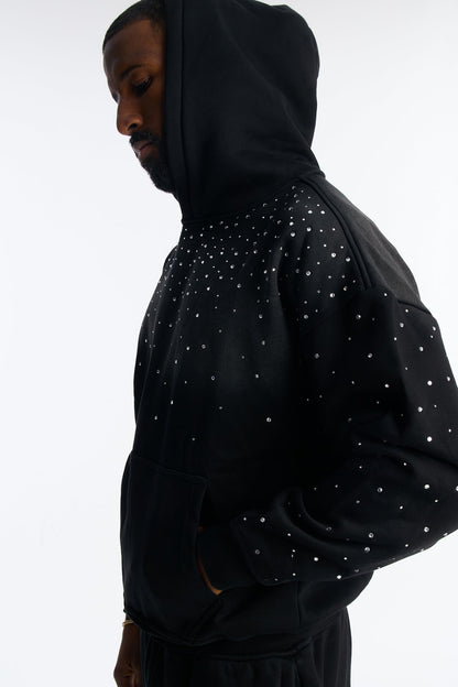 Run Them Rhinestones Oversized Hoodie - Black - image 3