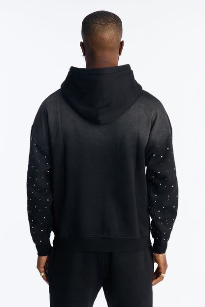 Run Them Rhinestones Oversized Hoodie - Black - image 4