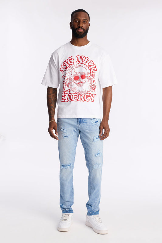 Skinny Distressed Thursday Jeans - Light Blue Wash - image 2