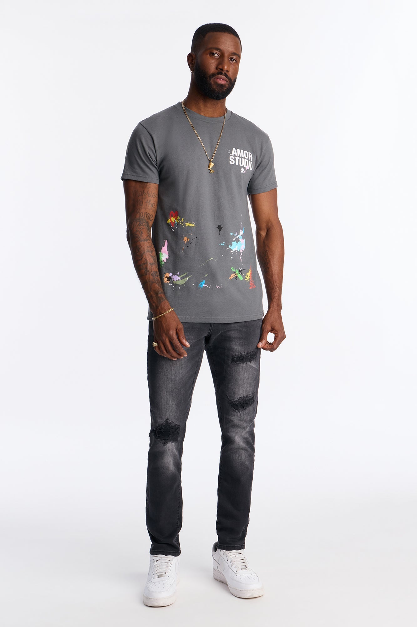 Your Everyday Skinny Distressed Jeans - Black Wash - image 2