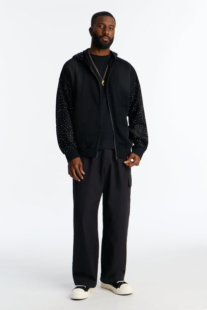 City Code Embellished Zip Up Hoodie - Black - image 2