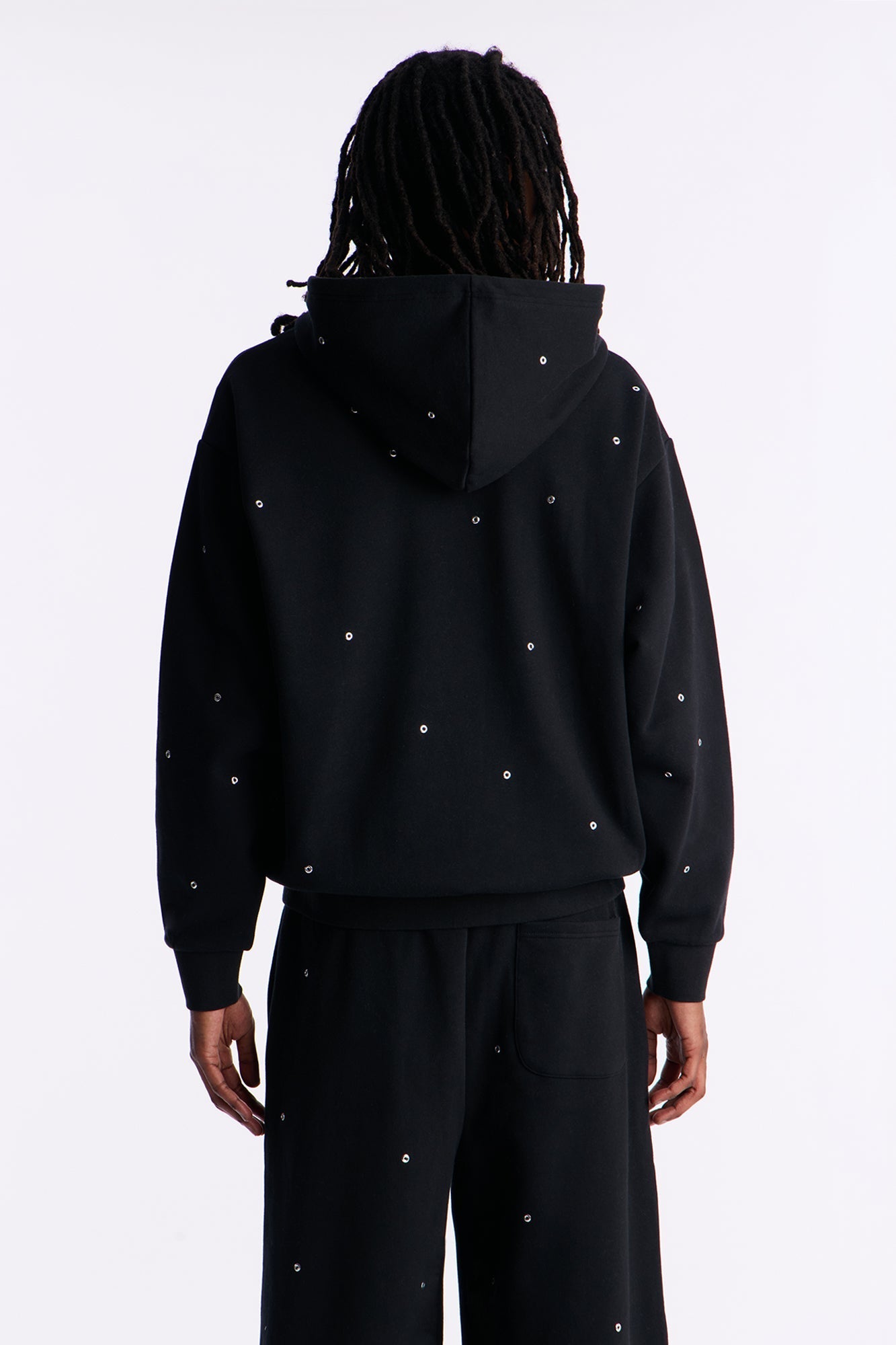 Savage Rhinestone Zip Hoodie - Black - image 4