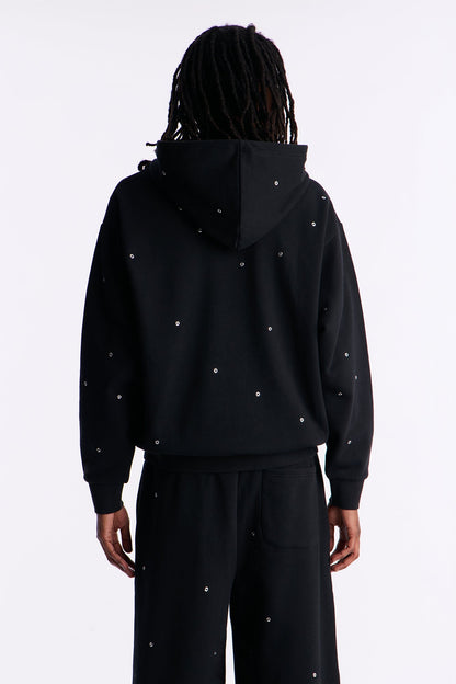 Savage Rhinestone Zip Hoodie - Black - image 4
