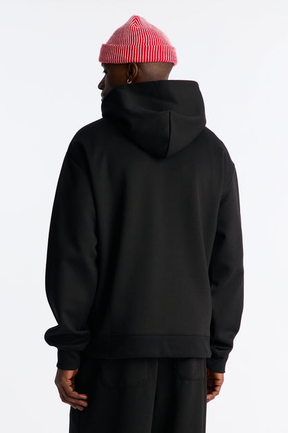 Structured Fleece Hoodie - Black - image 4