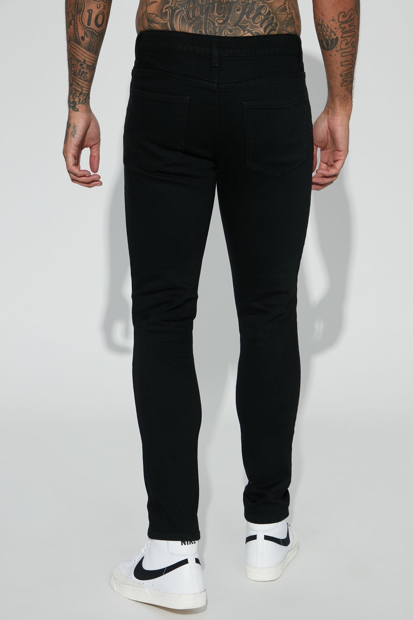 Jasper Skinny Ripped Knee Jeans - Black - image 4