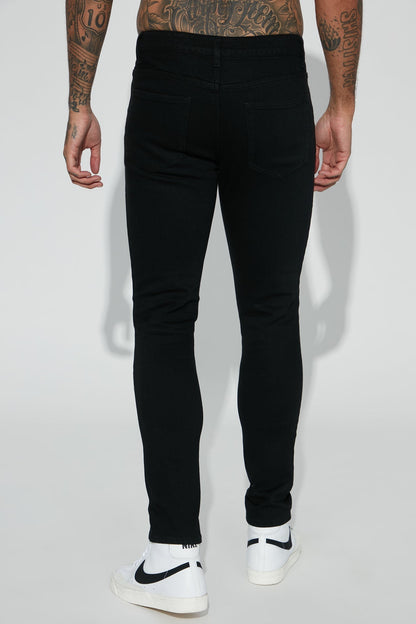 Jasper Skinny Ripped Knee Jeans - Black - image 4