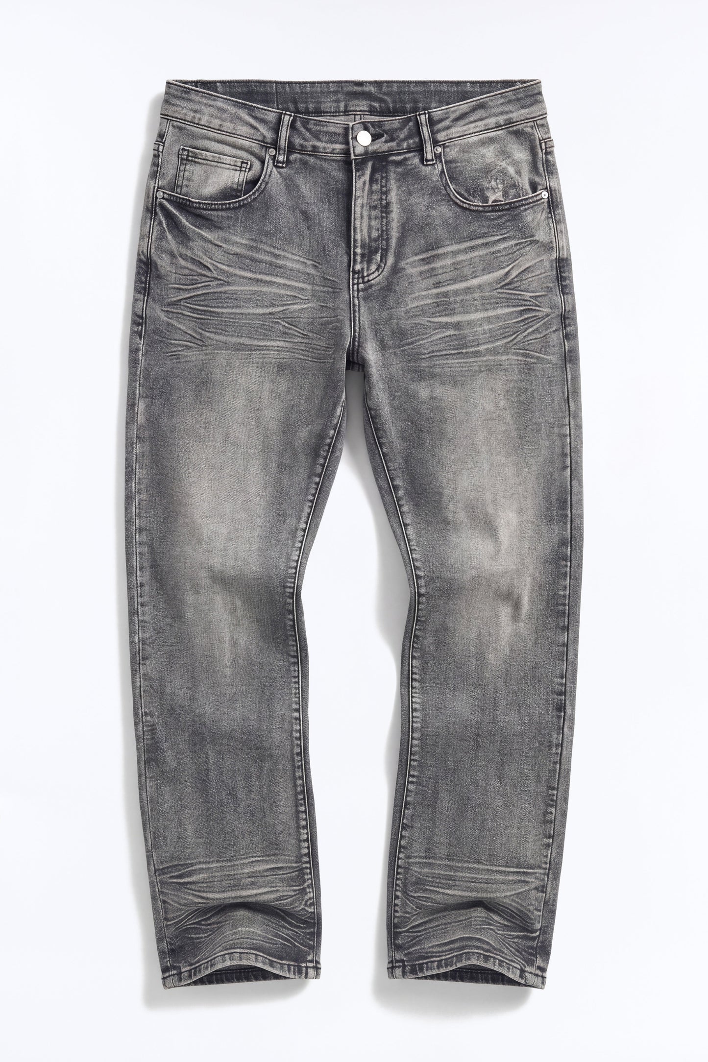 Stacked Slim Flare Raw Chaos Jeans - Black Wash - image 2