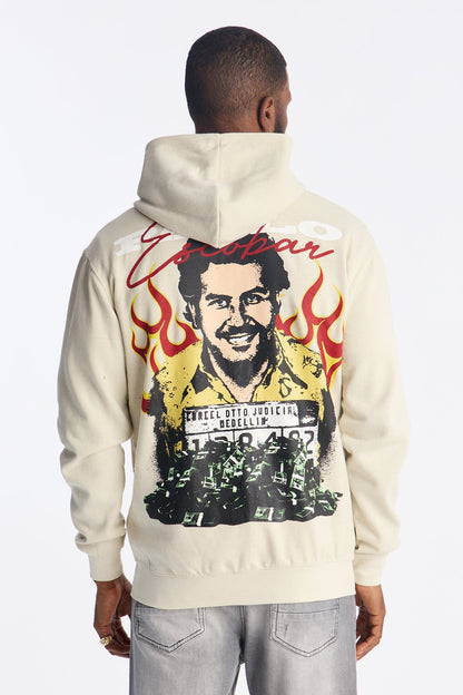 Pablo Escobar Patch Zip Up Hoodie - Khaki - image 4