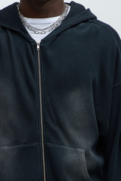 Modern Wash Zip Up Hoodie - Black - image 4