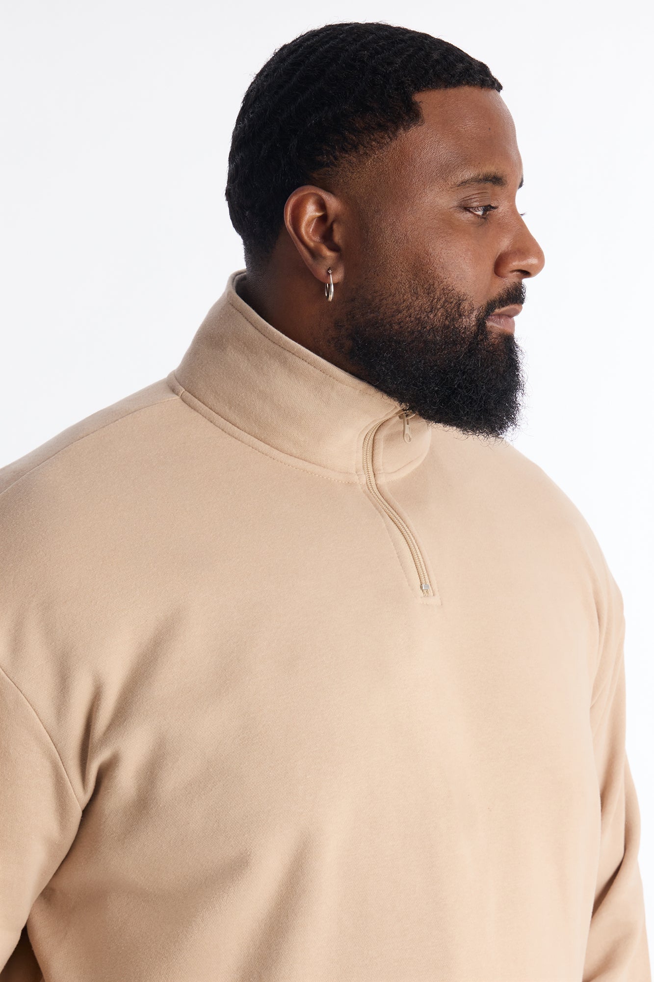 Built For Success Quarter Zip Sweatshirt - Tan - image 3
