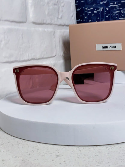 Miu Miu 2026 Acetate & Metal Square Frame Glasses — Women's Korean Style Eyewear