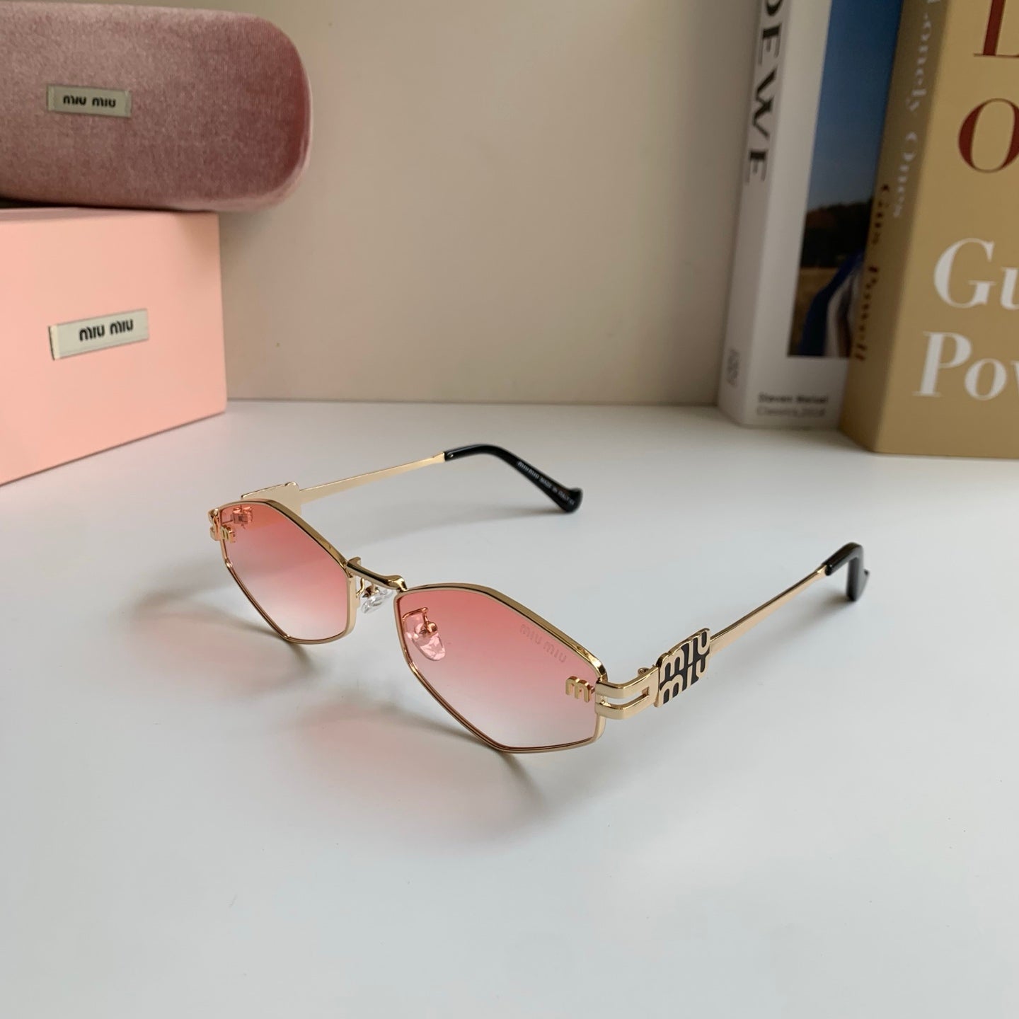 Miu Miu 2026 Acetate & Metal Oval Frame Glasses — Women's Korean Style Eyewear