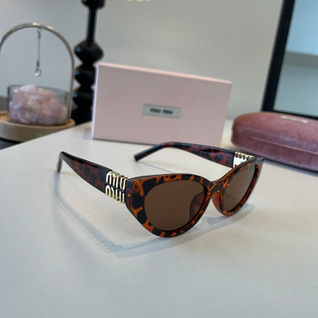 Miu Miu 2026 Acetate & Metal Cat-Eye Glasses — Women's Korean Style Eyewear