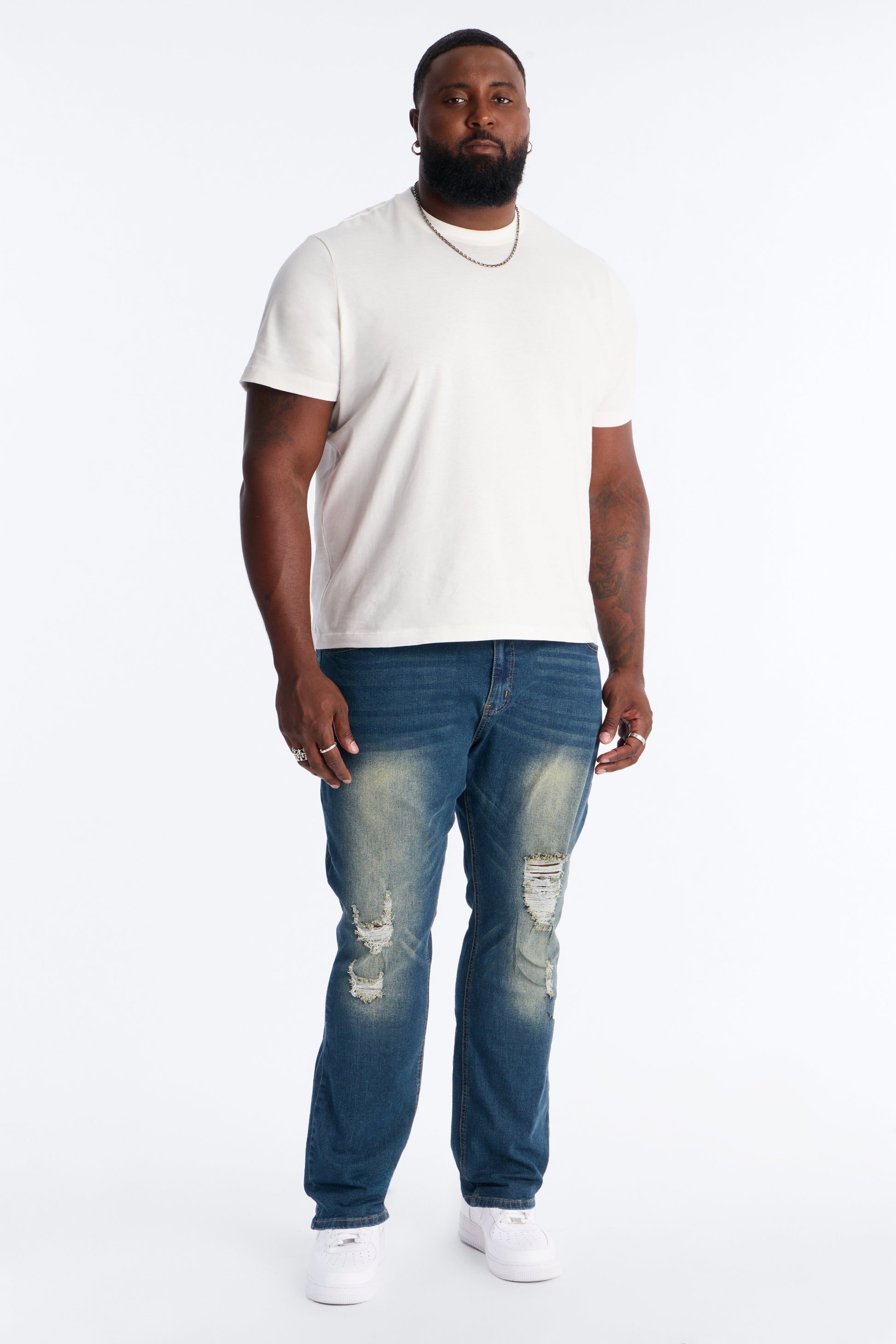 Destructed Apex Slim Jean - Dark Wash - image 1