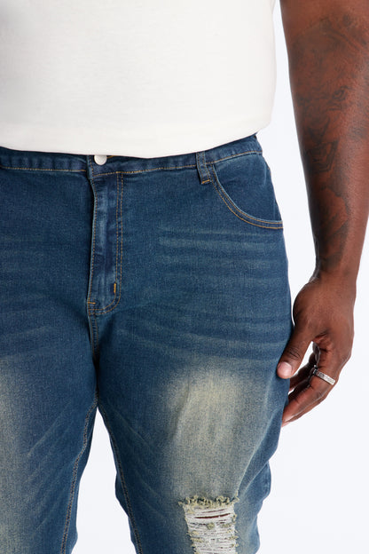 Destructed Apex Slim Jean - Dark Wash - image 4