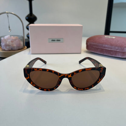 Miu Miu 2026 Acetate & Metal Cat-Eye Glasses — Women's Korean Style Eyewear