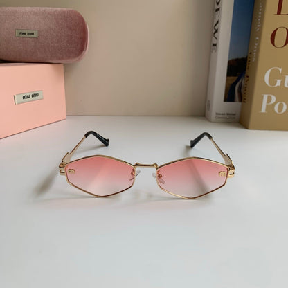 Miu Miu 2026 Acetate & Metal Oval Frame Glasses — Women's Korean Style Eyewear