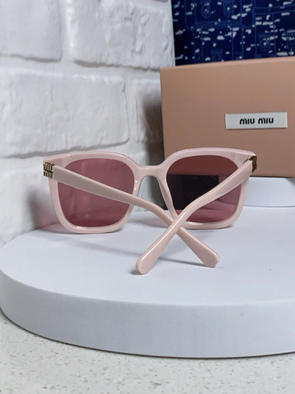 Miu Miu 2026 Acetate & Metal Square Frame Glasses — Women's Korean Style Eyewear