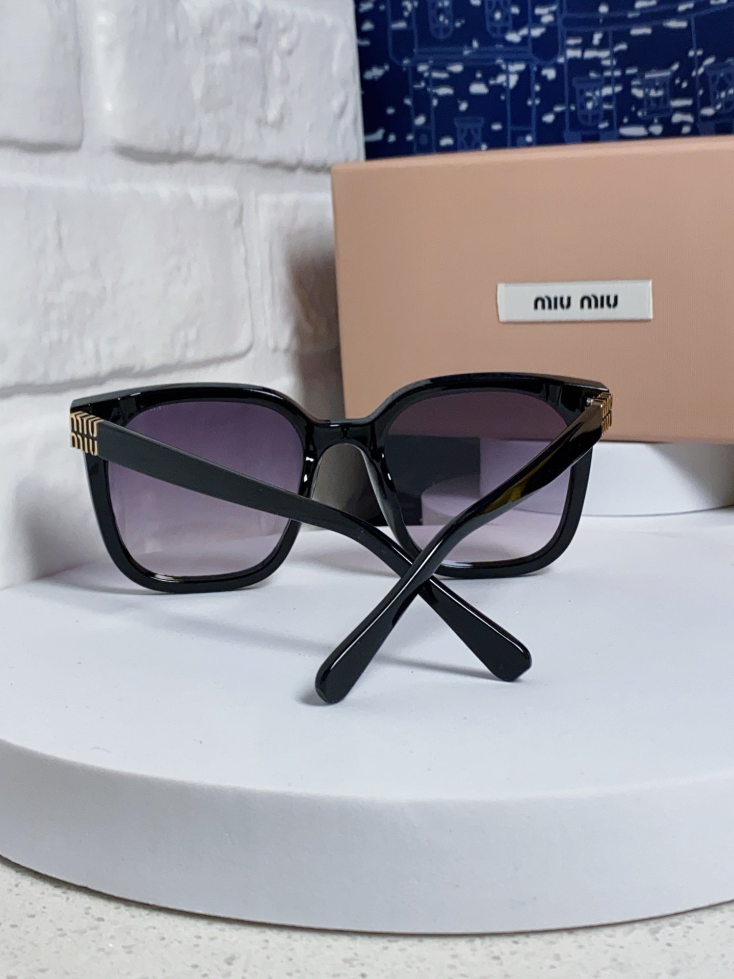Miu Miu 2026 Acetate & Metal Square Frame Glasses — Women's Korean Style Eyewear