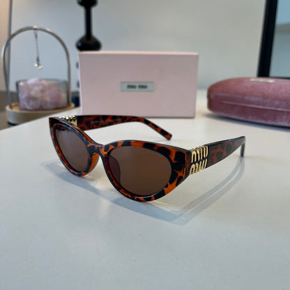 Miu Miu 2026 Acetate & Metal Cat-Eye Glasses — Women's Korean Style Eyewear