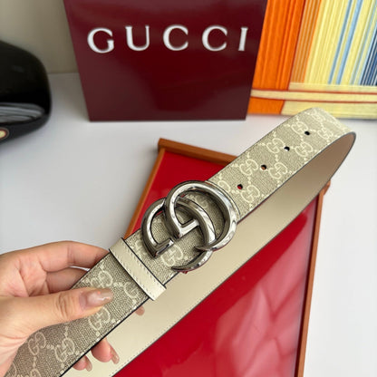 Gucci Men's Leather Belt — Runway Wide Strap Design